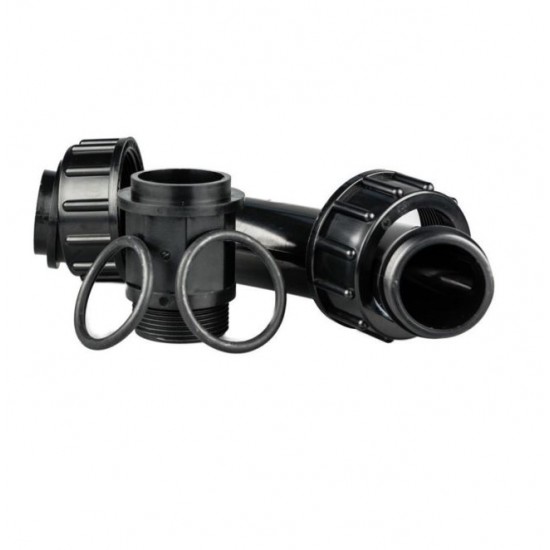 Lacron Filter Elbow Valve Pipe Kit Black for 1.5" Multiport