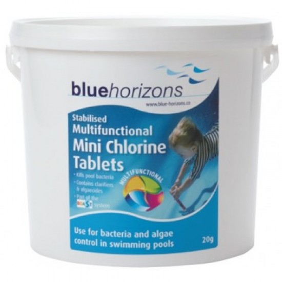 Blue Horizons Multi Functional Mini 20g Chlorine Tablets - 2.5kg